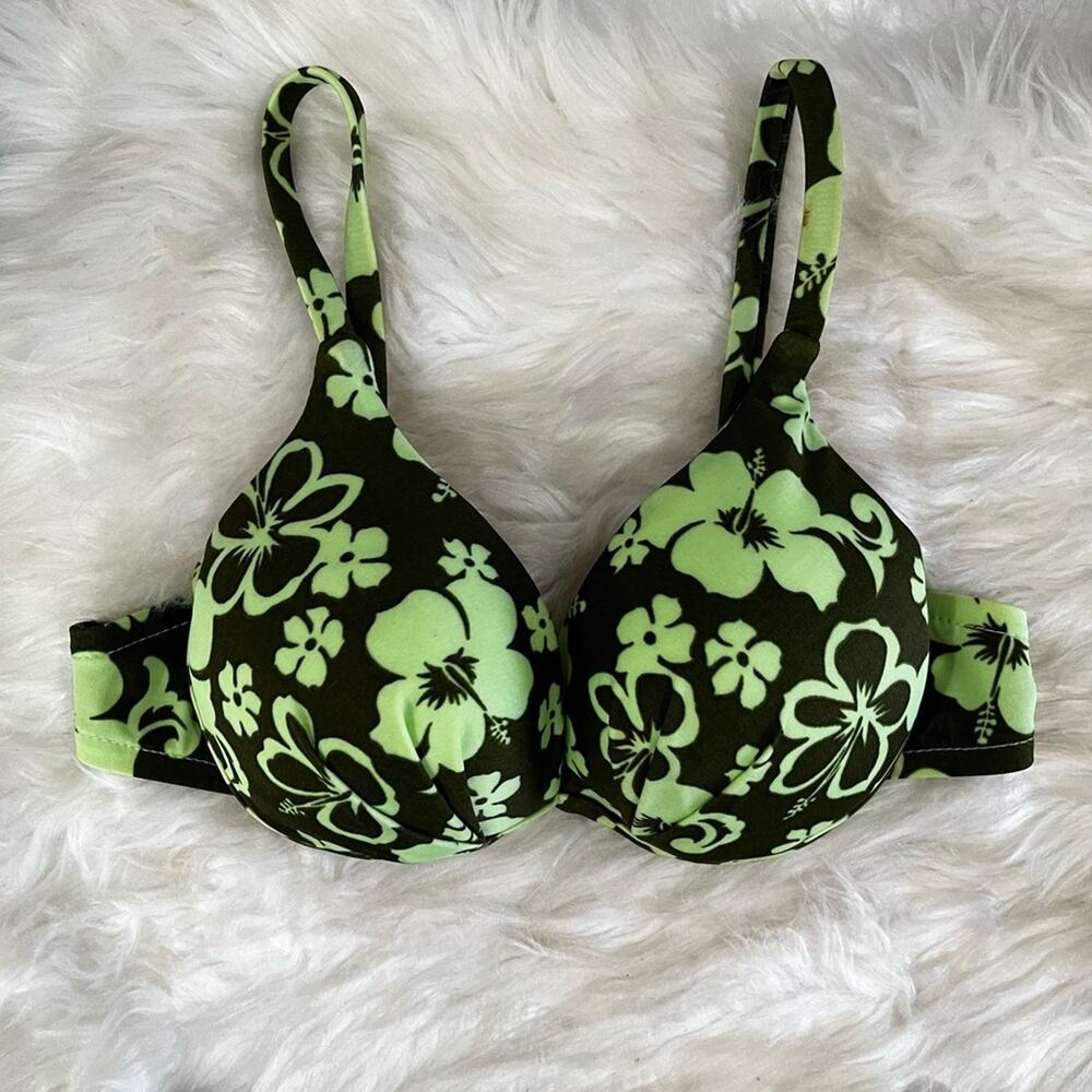 NEW Spiegel Vintage 90s Floral Padded Push Up Cheeky Bikini Swimsuit 5/6 NWOT - Picture 5 of 16